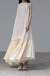marc le bihan non-standard silk dress 25710-E21 OFF WHITE
